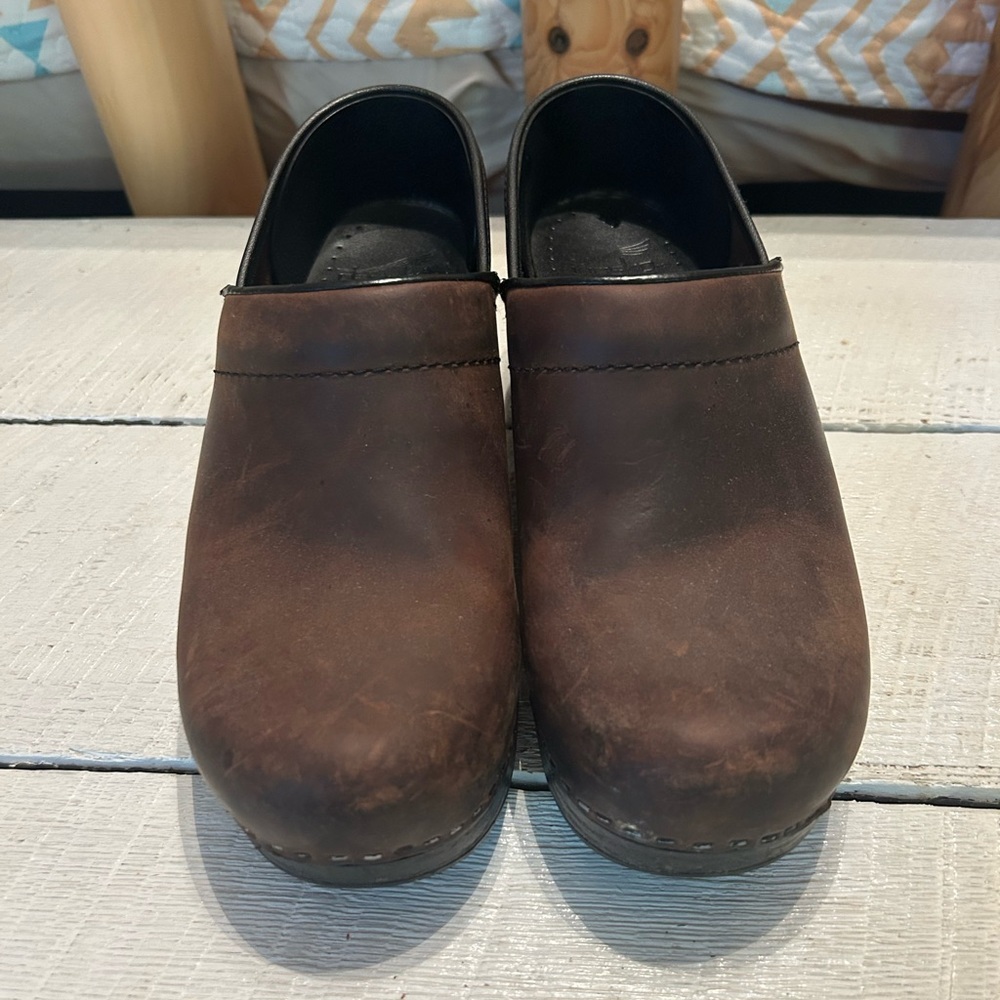 Dansko Brown Leather Clogs